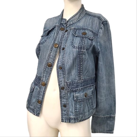 Vintage 90's Tommy Hilfiger Jean Jacket size Medium - Picture 3 of 9